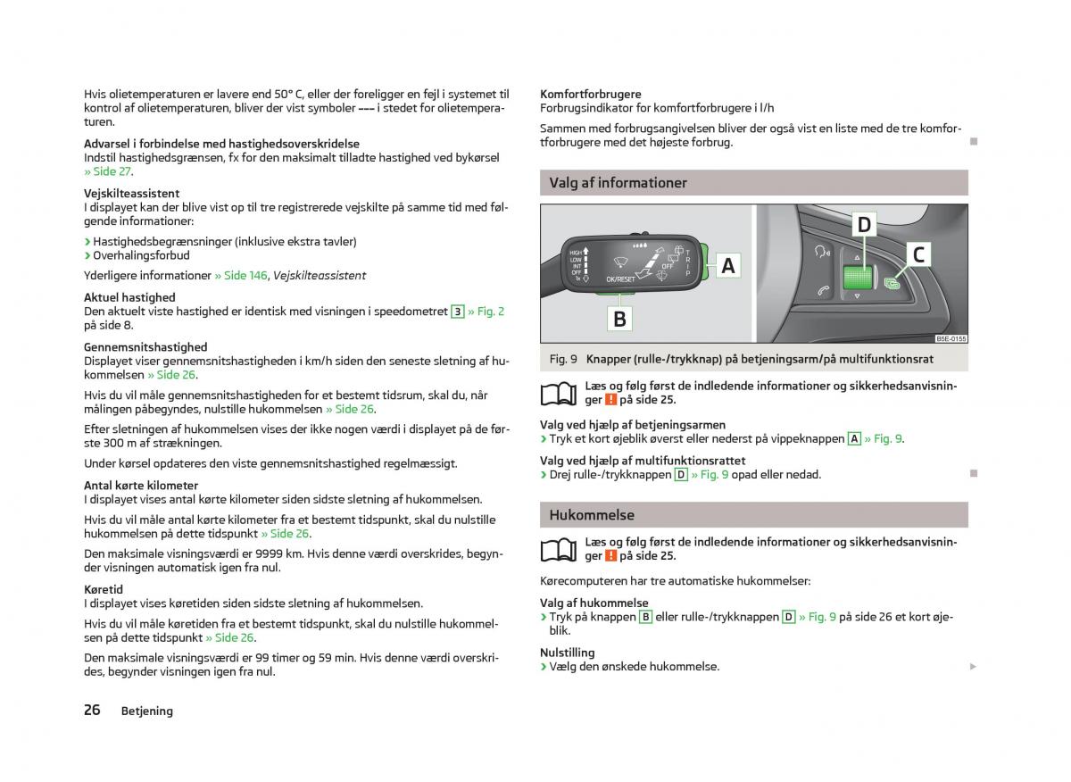 Skoda Octavia III 3 Bilens instruktionsbog / page 28