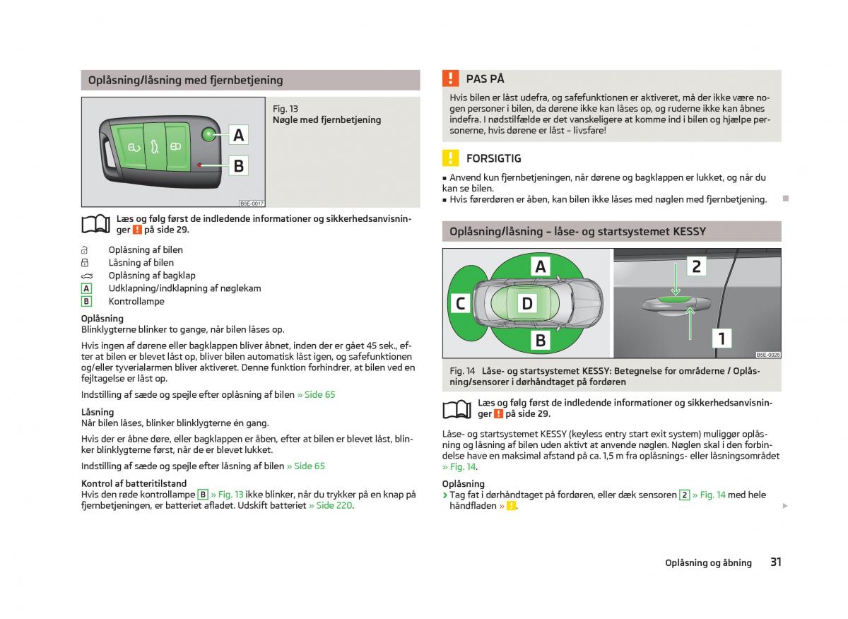 Skoda Octavia III 3 Bilens instruktionsbog / page 33