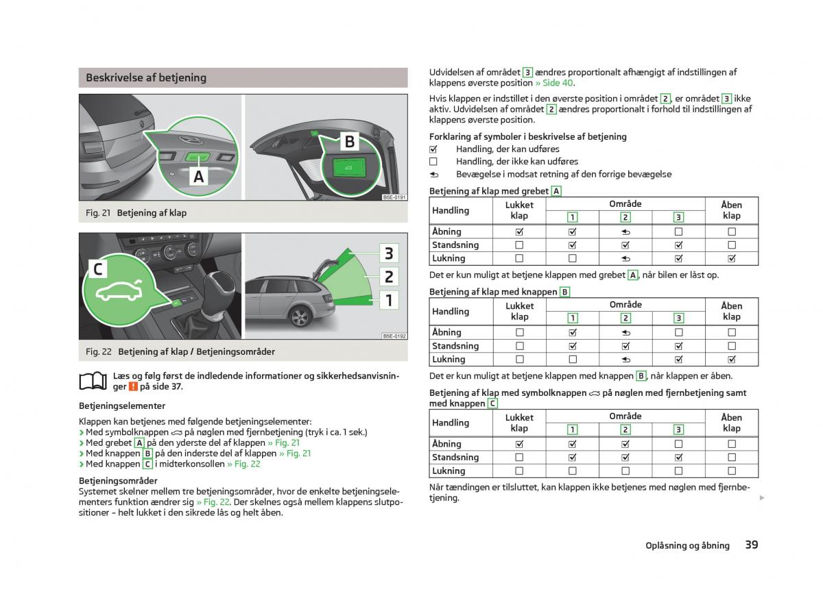 Skoda Octavia III 3 Bilens instruktionsbog / page 41