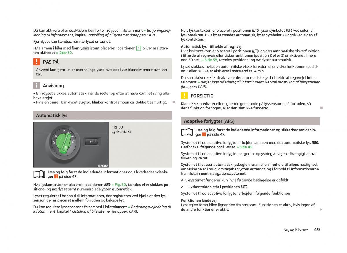 Skoda Octavia III 3 Bilens instruktionsbog / page 51