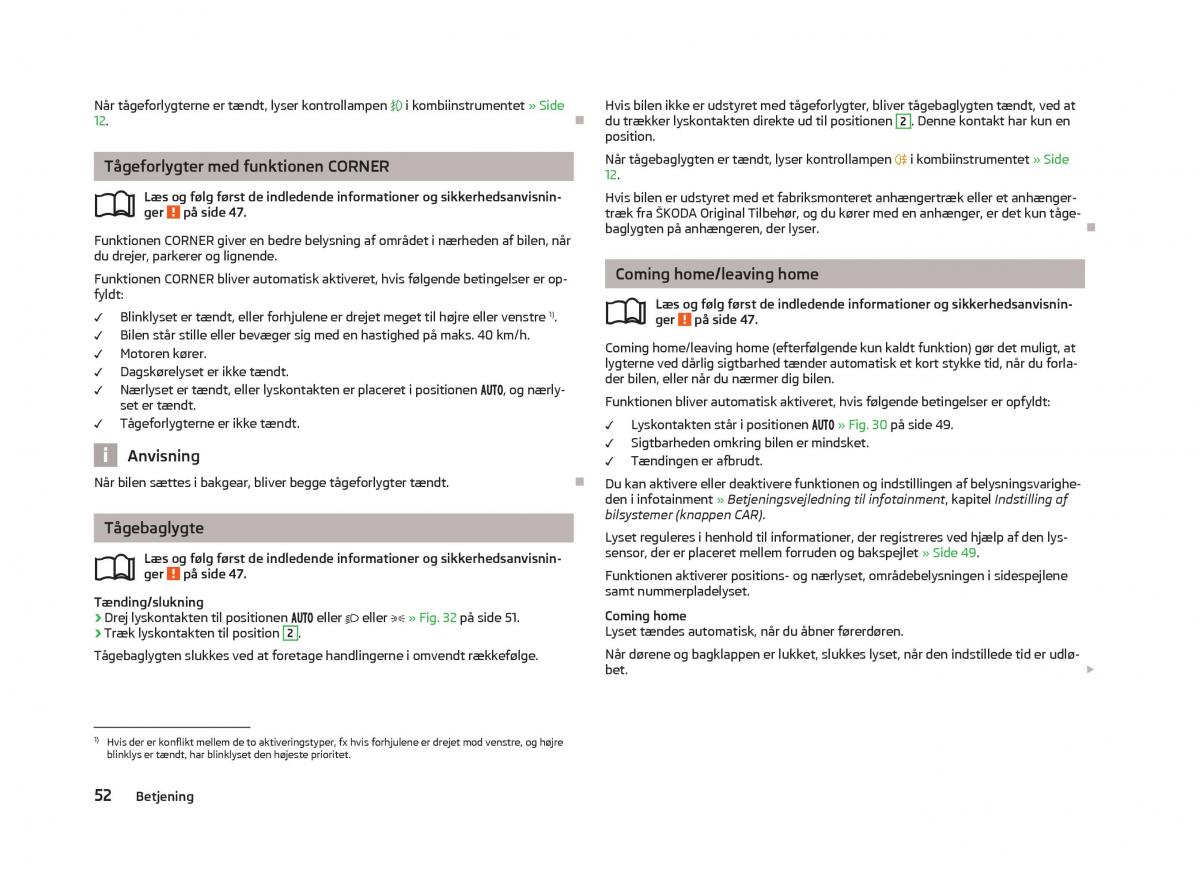 Skoda Octavia III 3 Bilens instruktionsbog / page 54