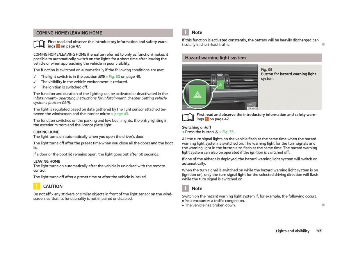 Skoda Octavia III 3 owners manual / page 55