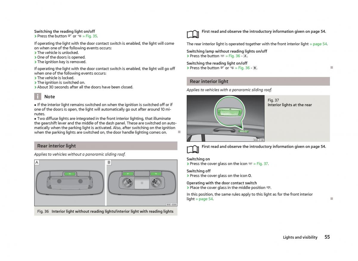 Skoda Octavia III 3 owners manual / page 57