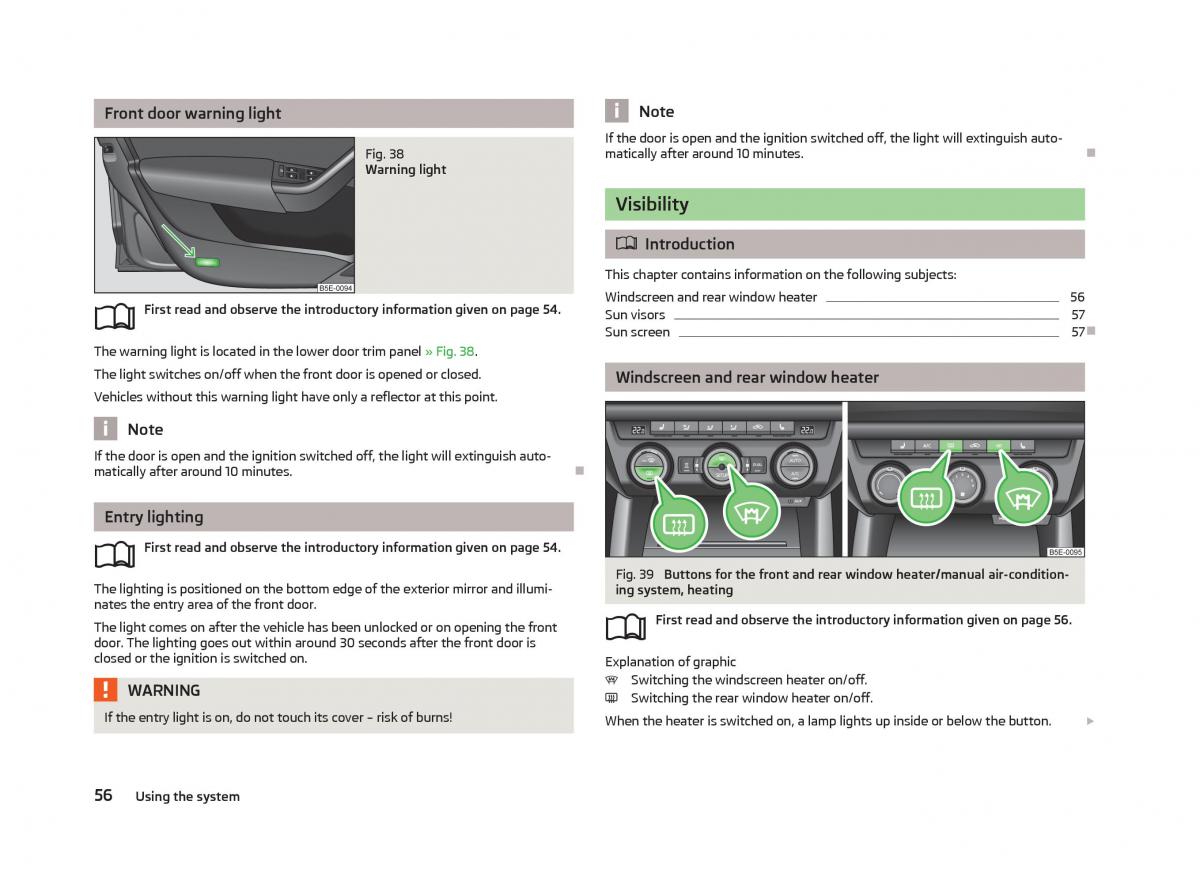 Skoda Octavia III 3 owners manual / page 58