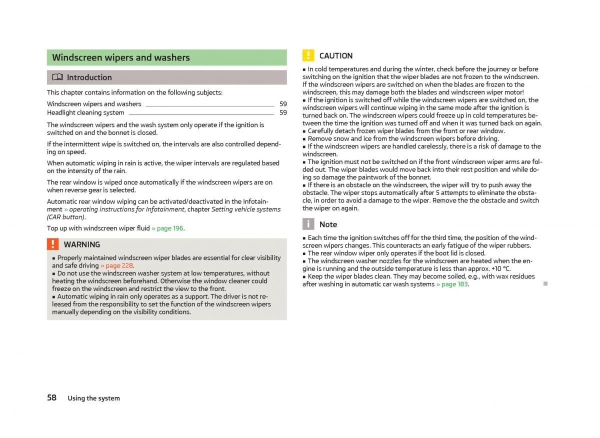 Skoda Octavia III 3 owners manual / page 60