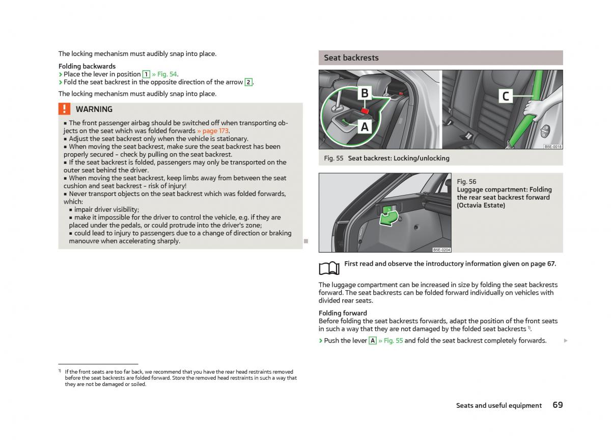 Skoda Octavia III 3 owners manual / page 71