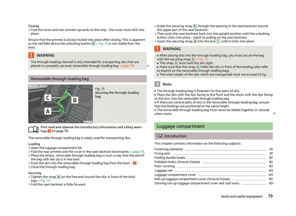 Skoda Octavia III 3 owners manual / page 81