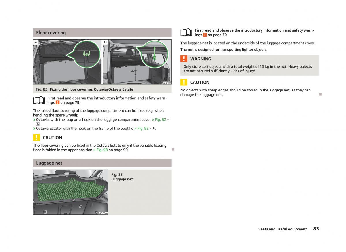 Skoda Octavia III 3 owners manual / page 85