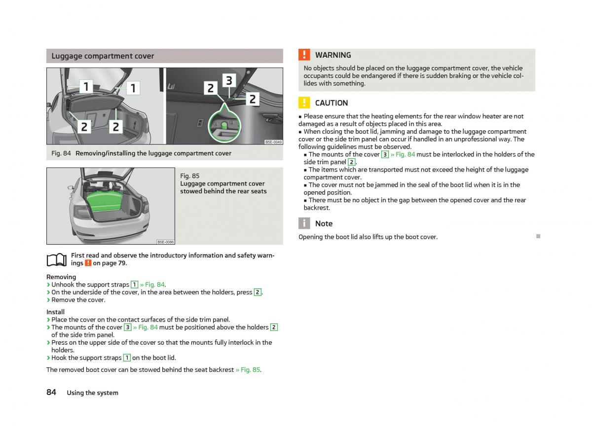 Skoda Octavia III 3 owners manual / page 86