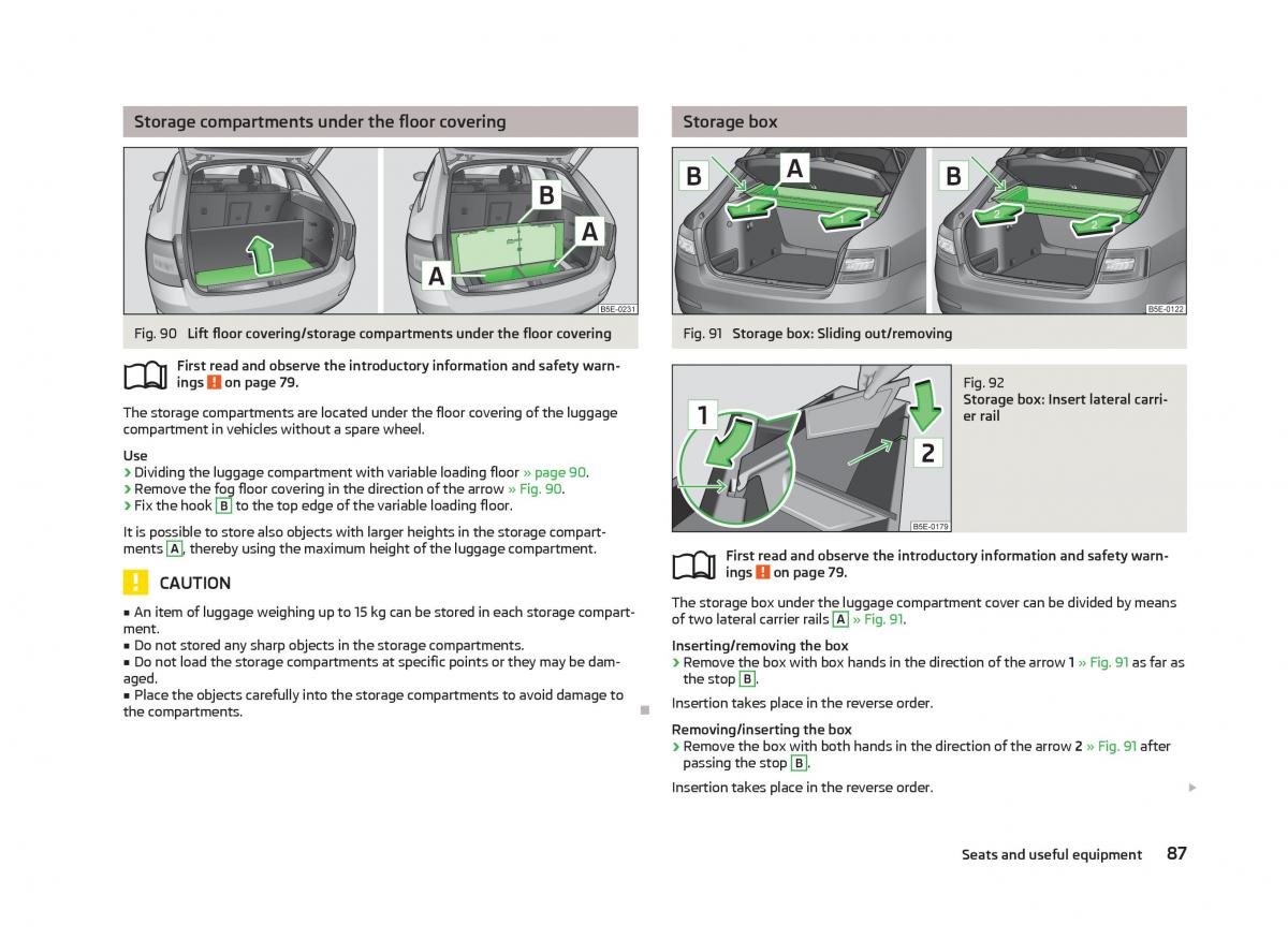 Skoda Octavia III 3 owners manual / page 89