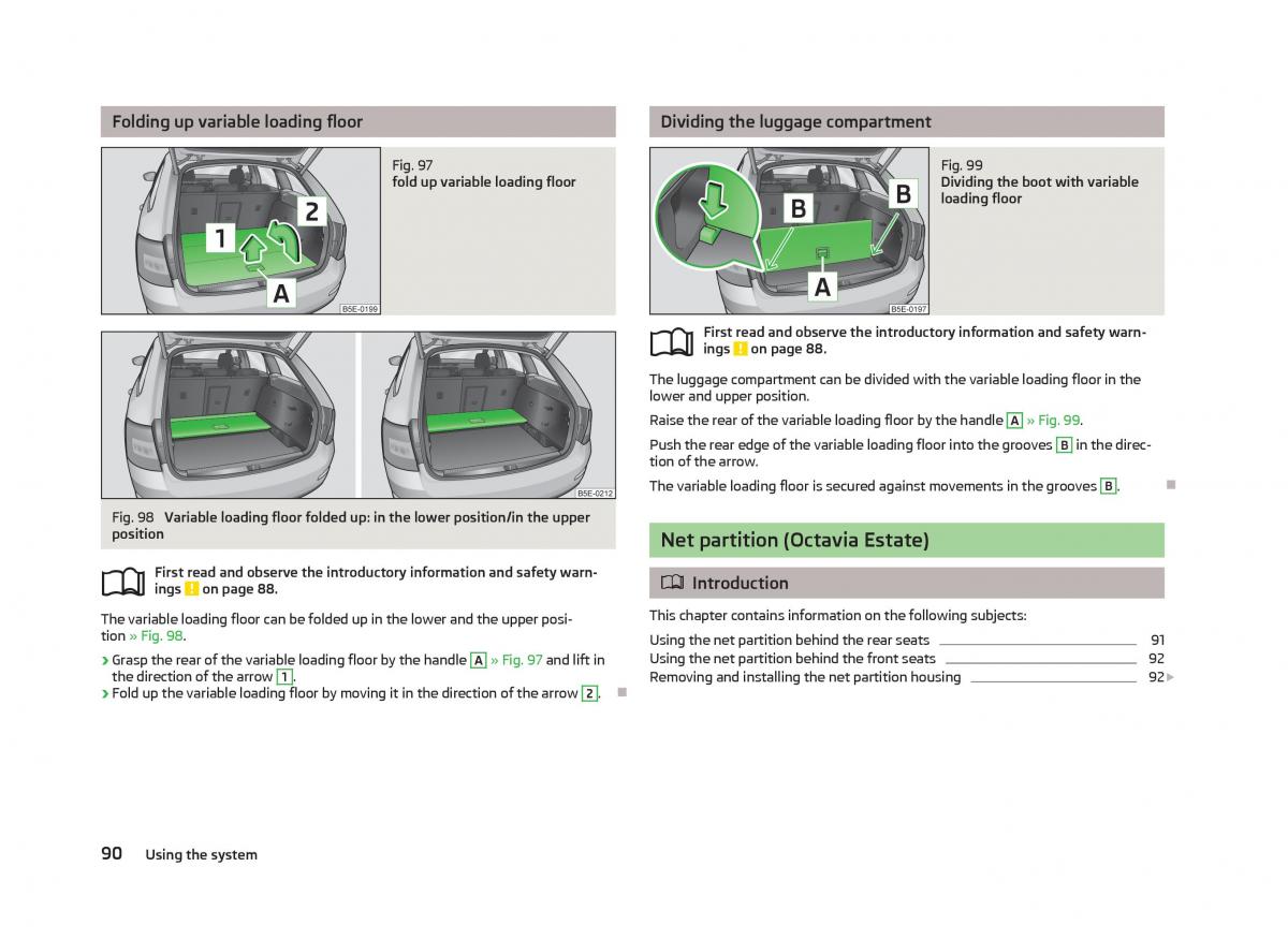 Skoda Octavia III 3 owners manual / page 92