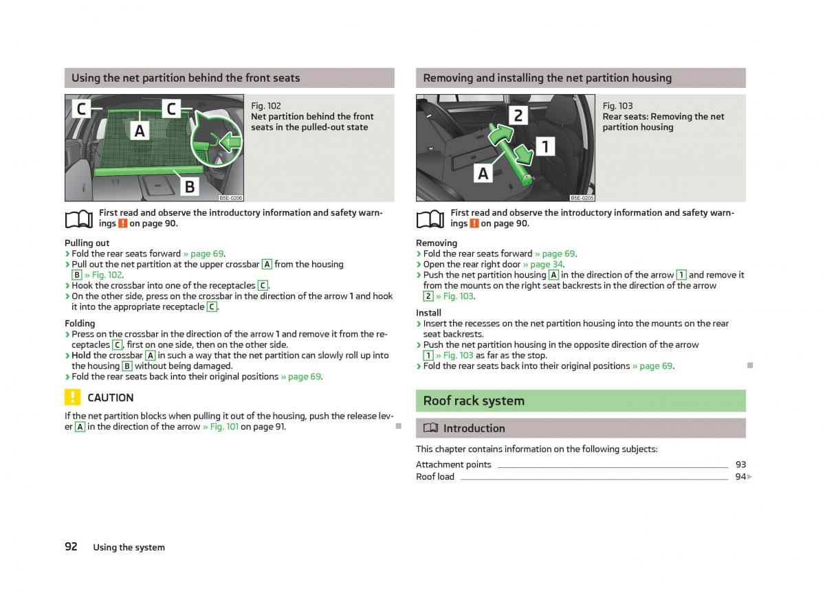 Skoda Octavia III 3 owners manual / page 94