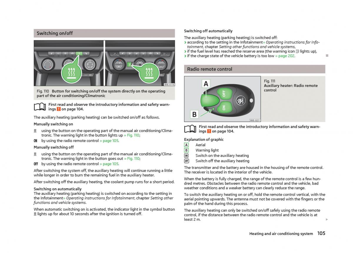 Skoda Octavia III 3 owners manual / page 107