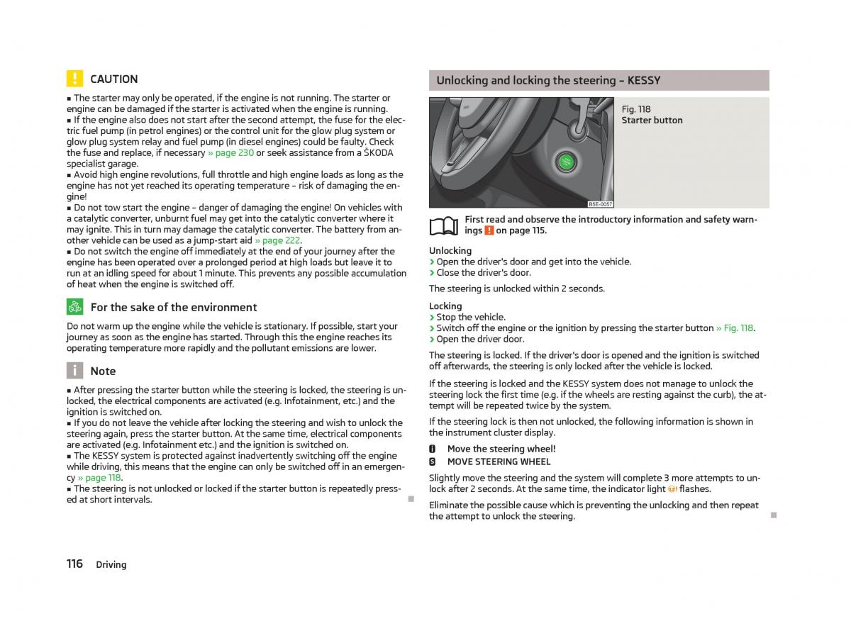 Skoda Octavia III 3 owners manual / page 118