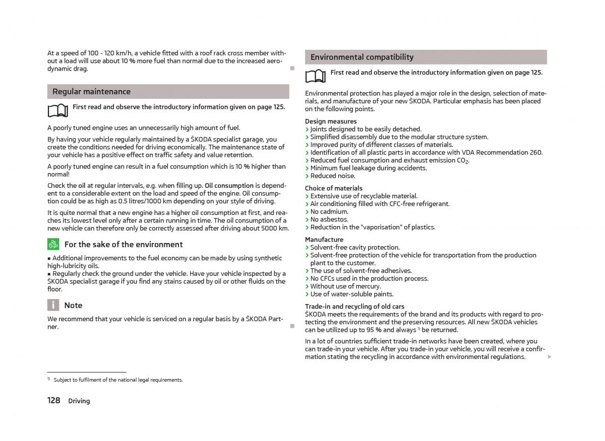 Skoda Octavia III 3 owners manual / page 130