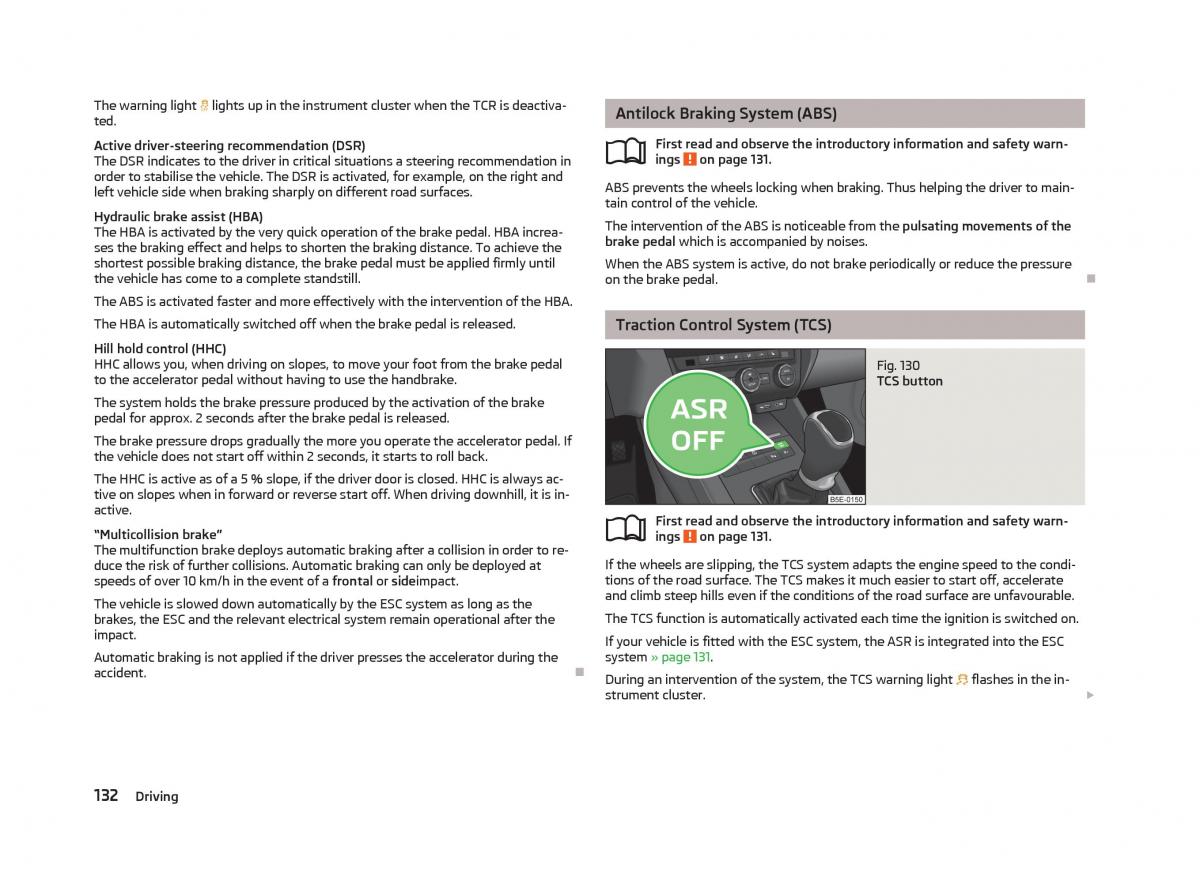 Skoda Octavia III 3 owners manual / page 134