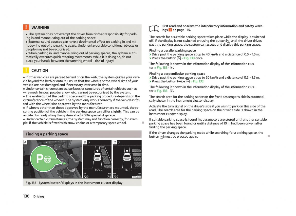 Skoda Octavia III 3 owners manual / page 138