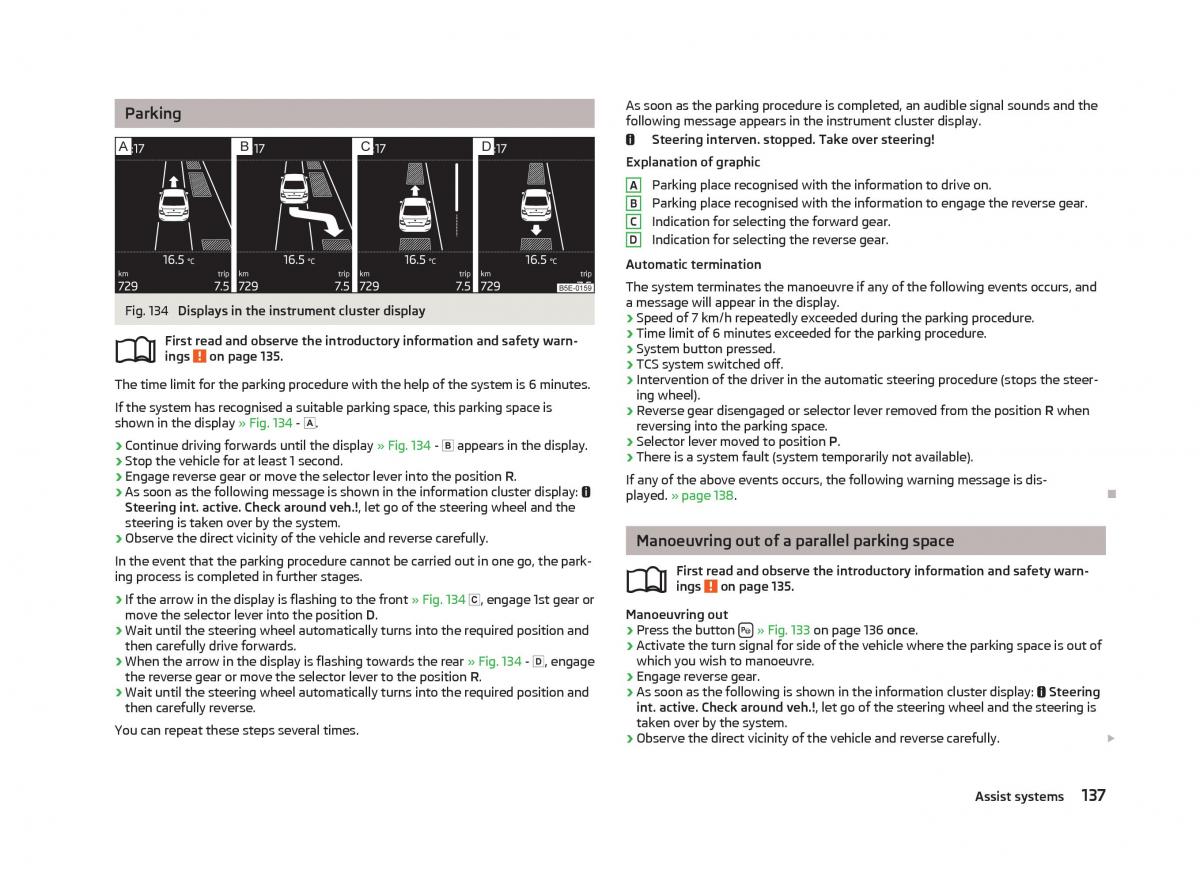 Skoda Octavia III 3 owners manual / page 139