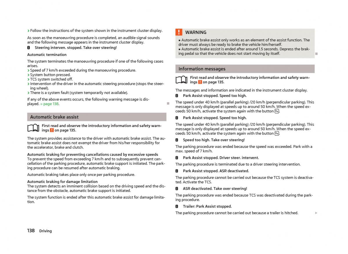 Skoda Octavia III 3 owners manual / page 140