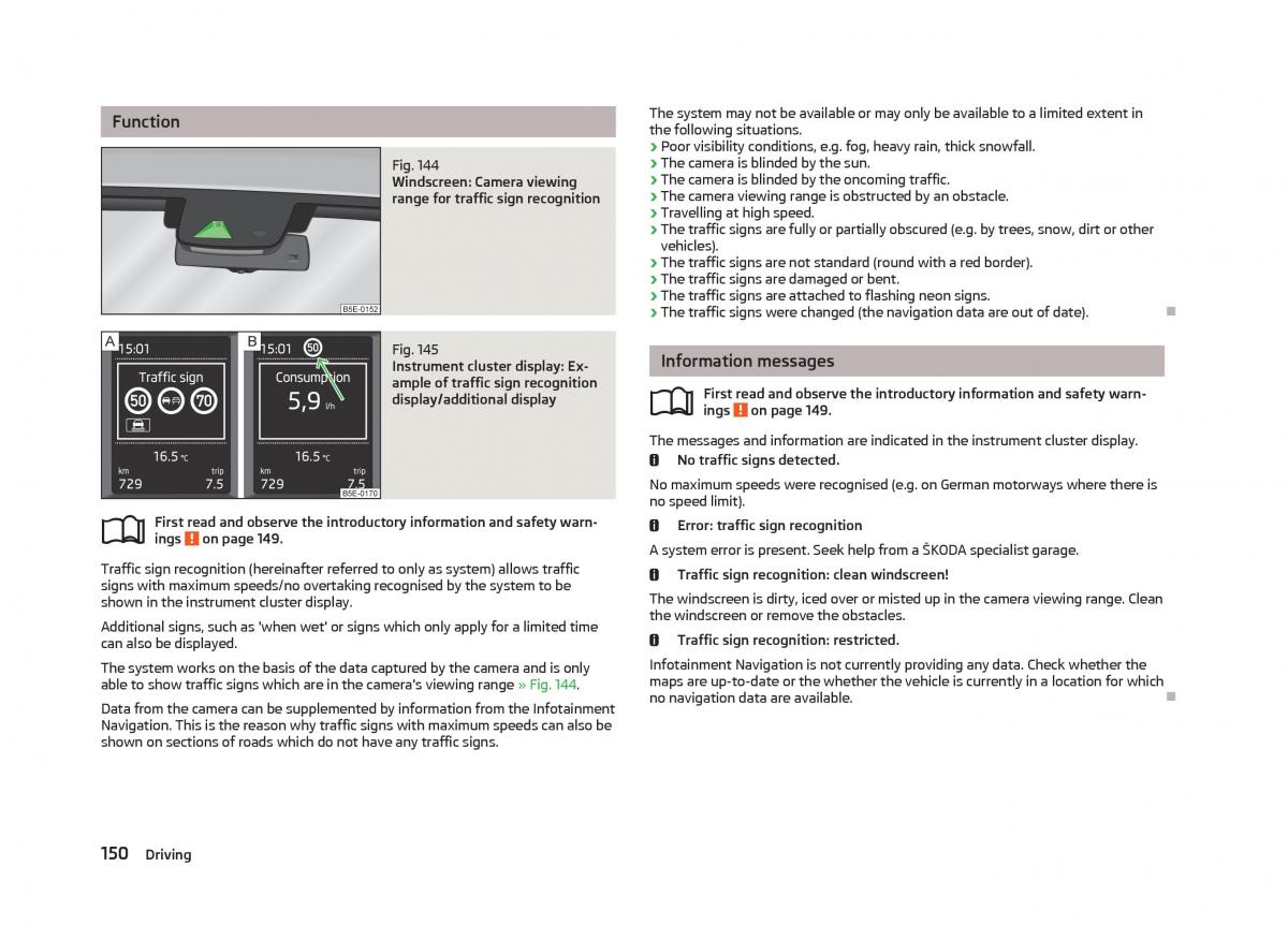 Skoda Octavia III 3 owners manual / page 152