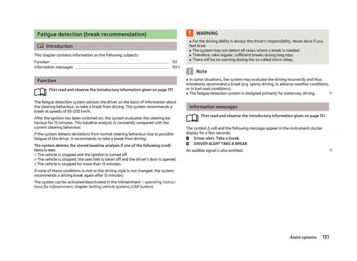 Skoda Octavia III 3 owners manual / page 153