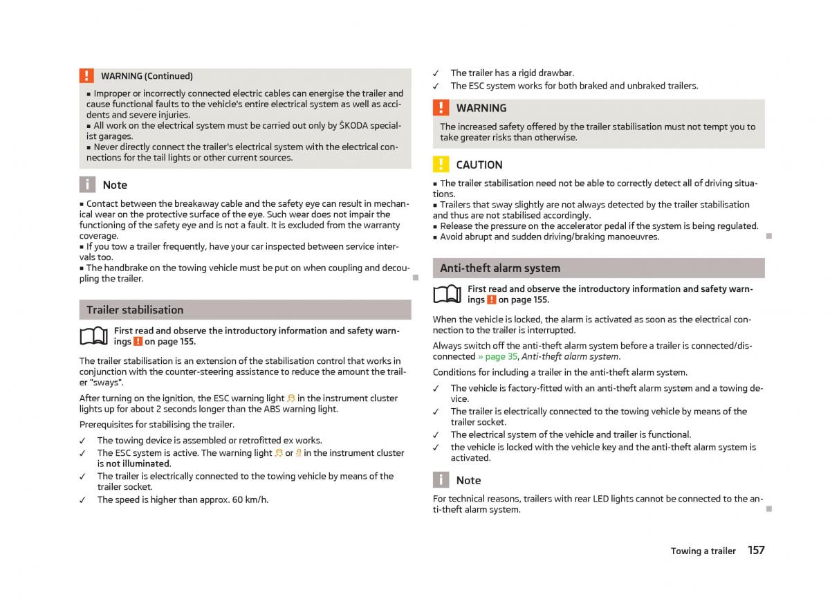 Skoda Octavia III 3 owners manual / page 159