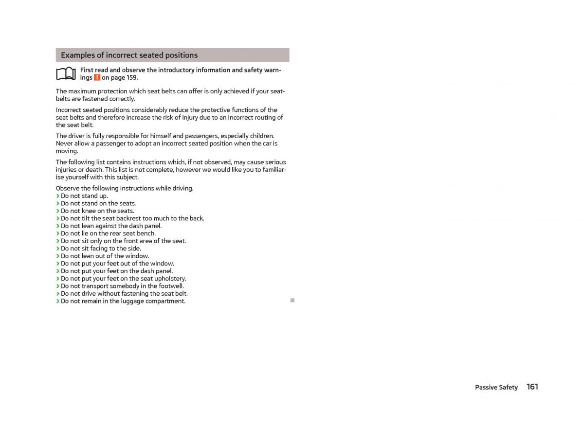 Skoda Octavia III 3 owners manual / page 163