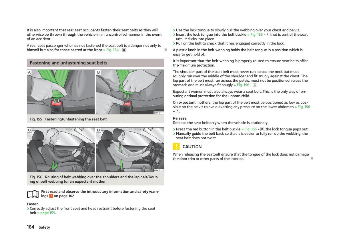 Skoda Octavia III 3 owners manual / page 166