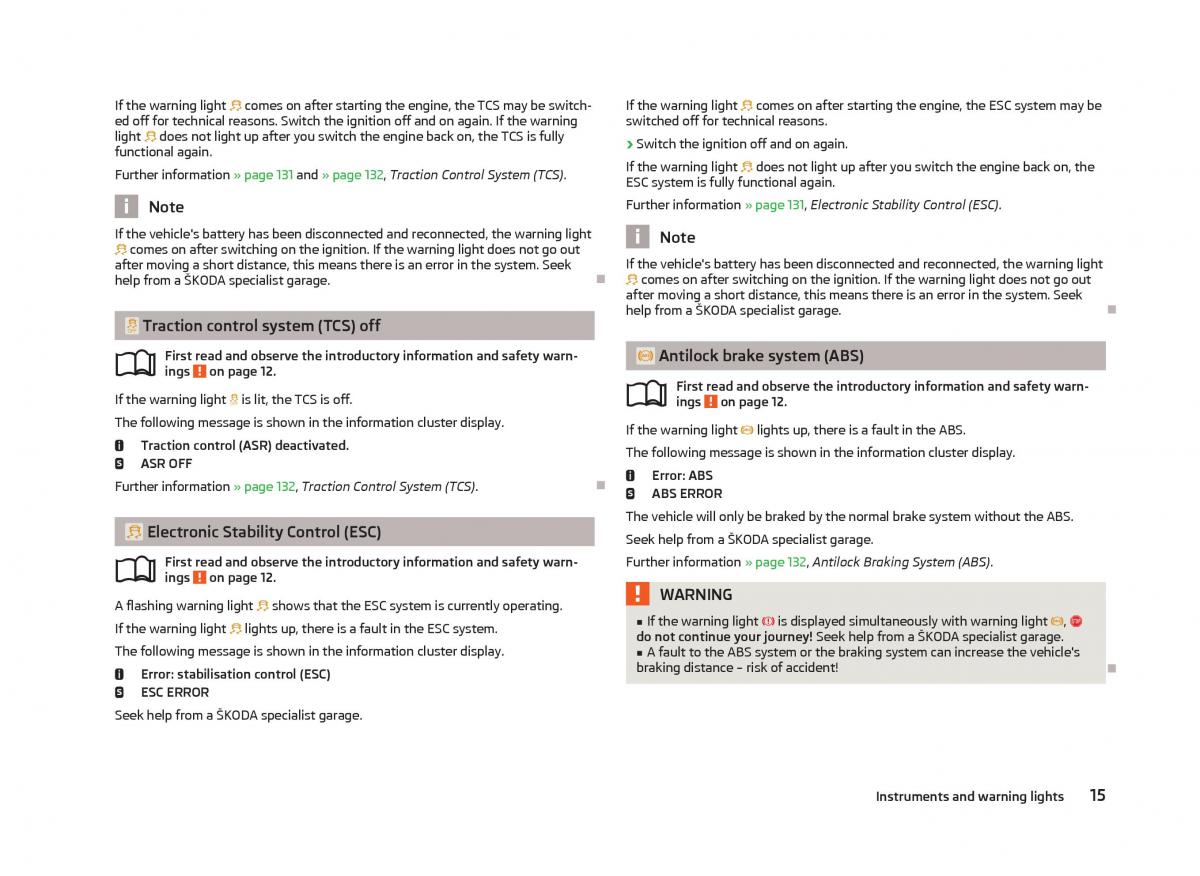 Skoda Octavia III 3 owners manual / page 17