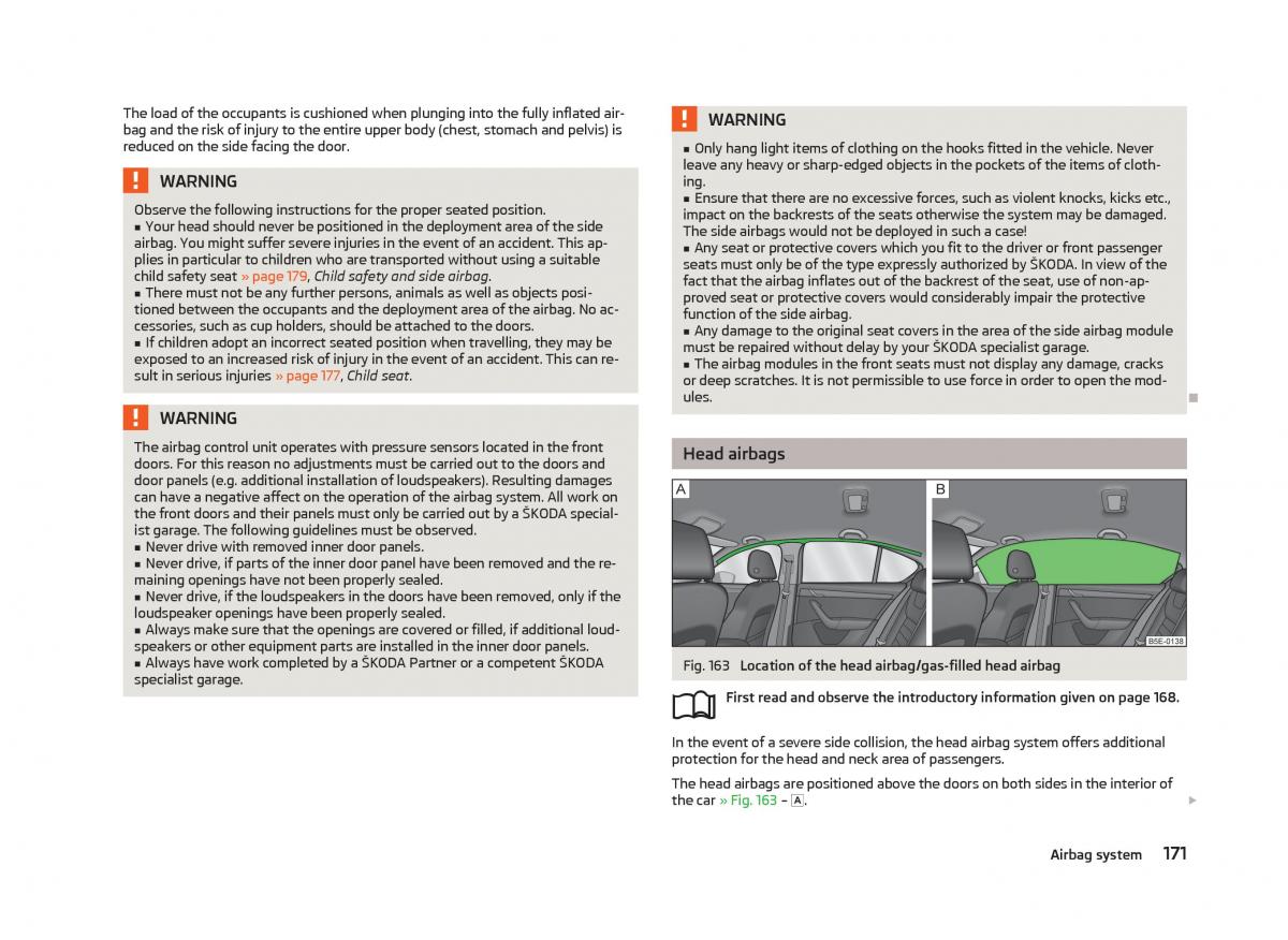 Skoda Octavia III 3 owners manual / page 173