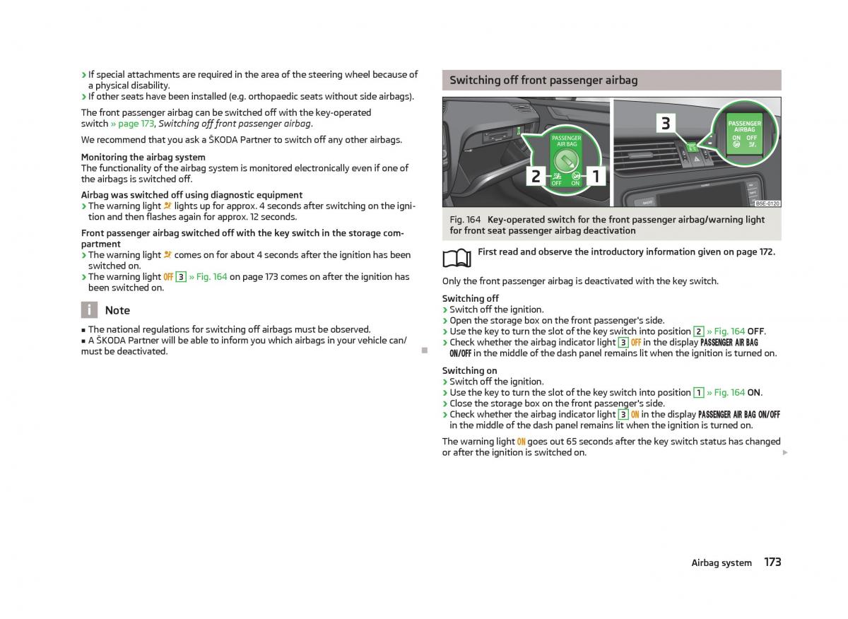 Skoda Octavia III 3 owners manual / page 175