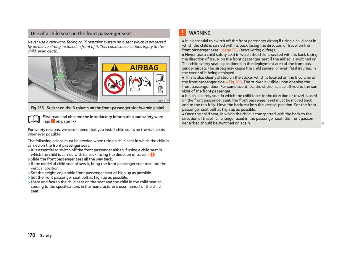 Skoda Octavia III 3 owners manual / page 180