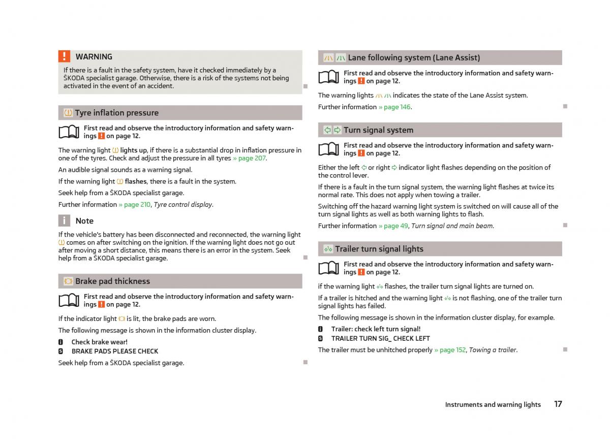 Skoda Octavia III 3 owners manual / page 19