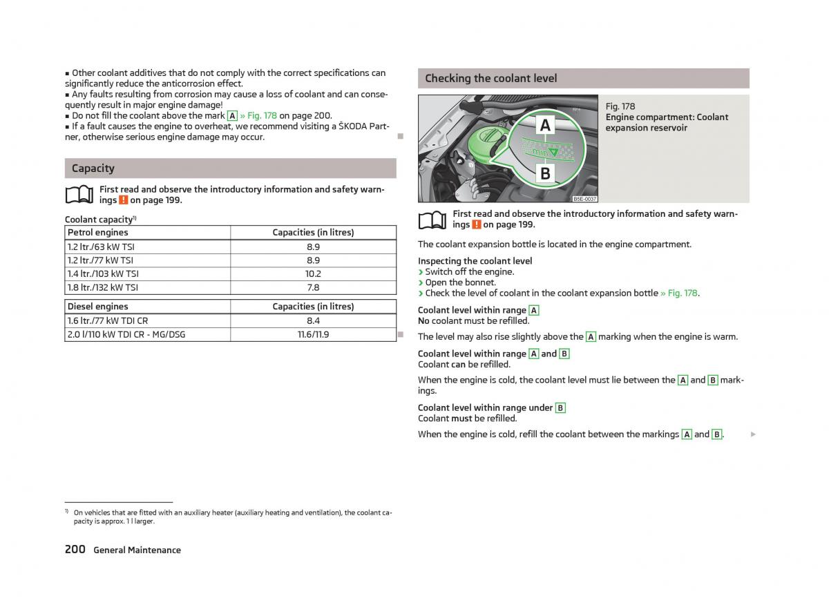 Skoda Octavia III 3 owners manual / page 202