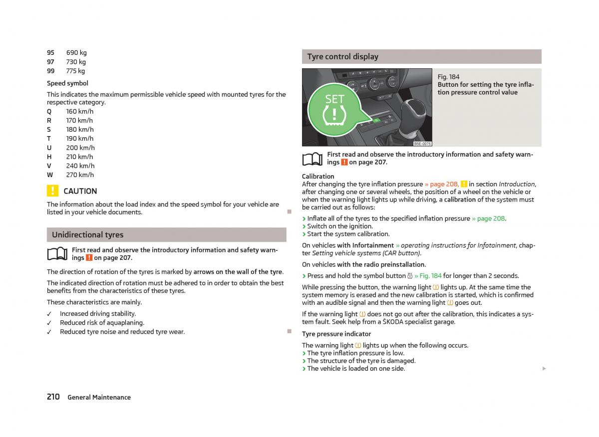 Skoda Octavia III 3 owners manual / page 212