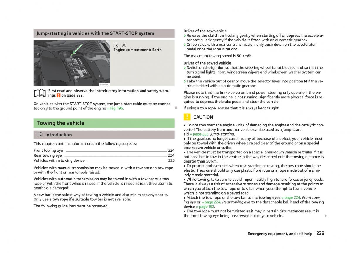 Skoda Octavia III 3 owners manual / page 225