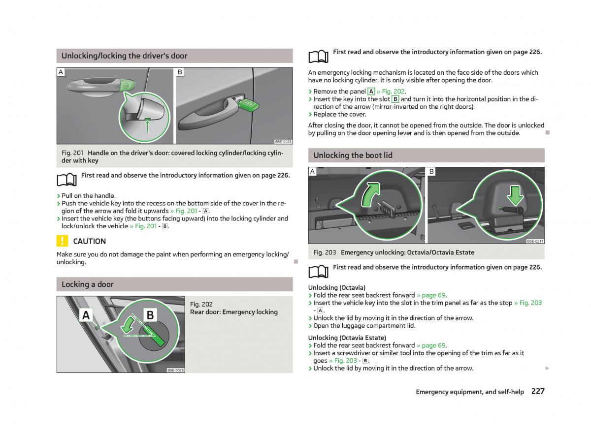 Skoda Octavia III 3 owners manual / page 229