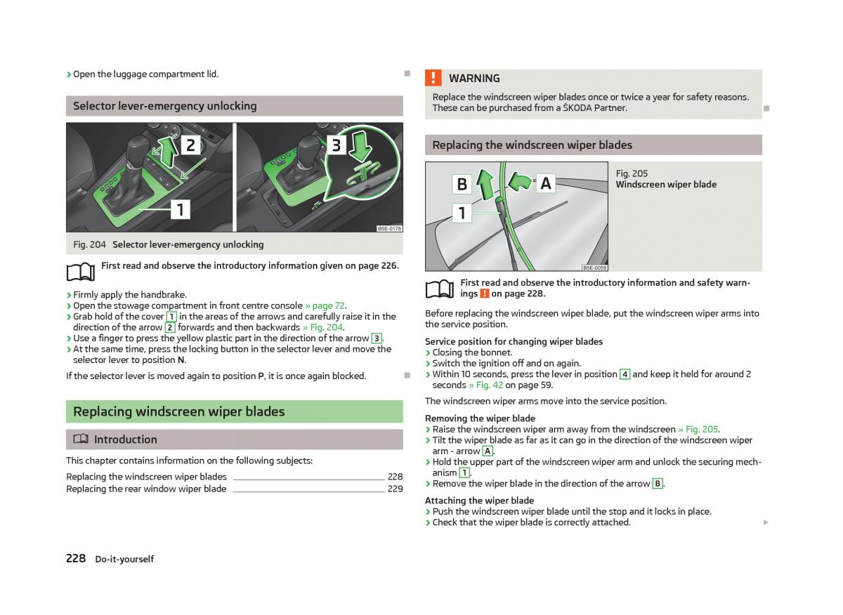 Skoda Octavia III 3 owners manual / page 230