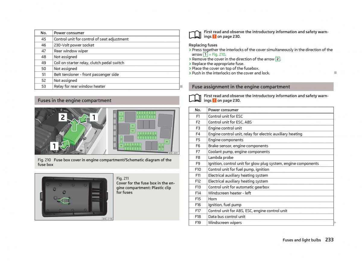 Skoda Octavia III 3 owners manual / page 235