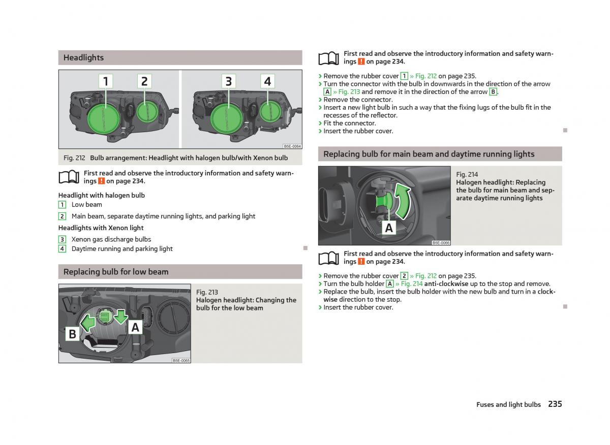 Skoda Octavia III 3 owners manual / page 237