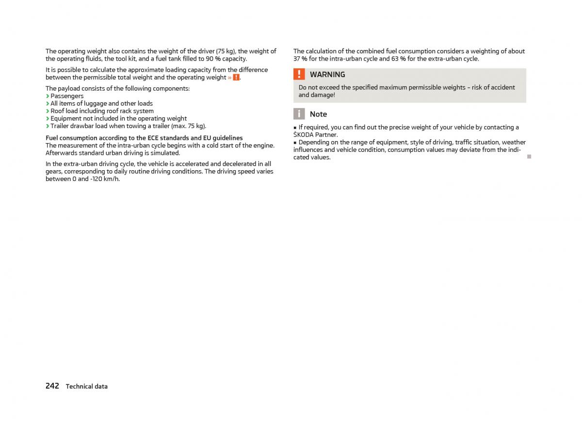 Skoda Octavia III 3 owners manual / page 244