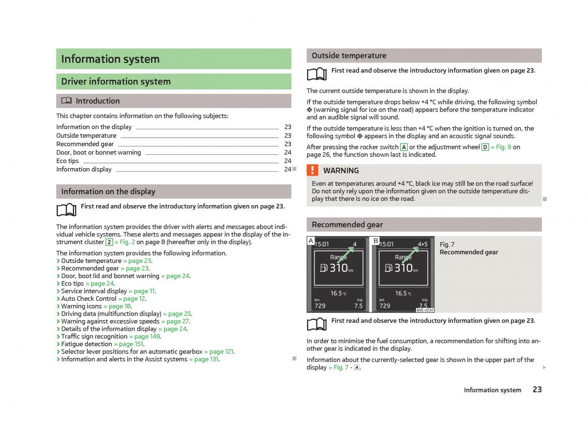 Skoda Octavia III 3 owners manual / page 25