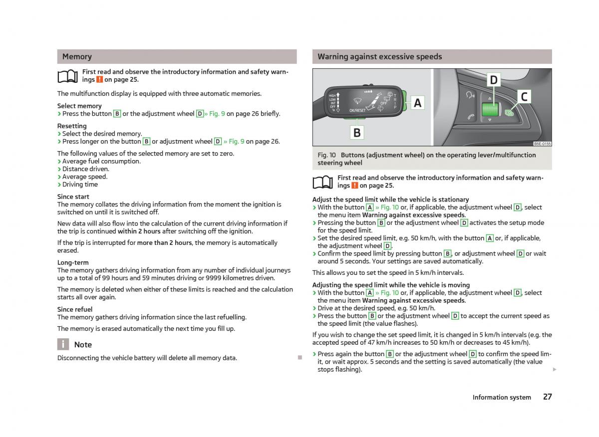 Skoda Octavia III 3 owners manual / page 29