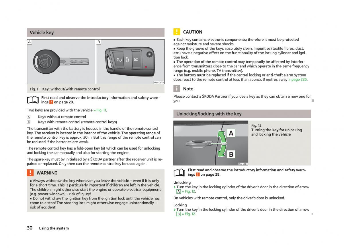 Skoda Octavia III 3 owners manual / page 32