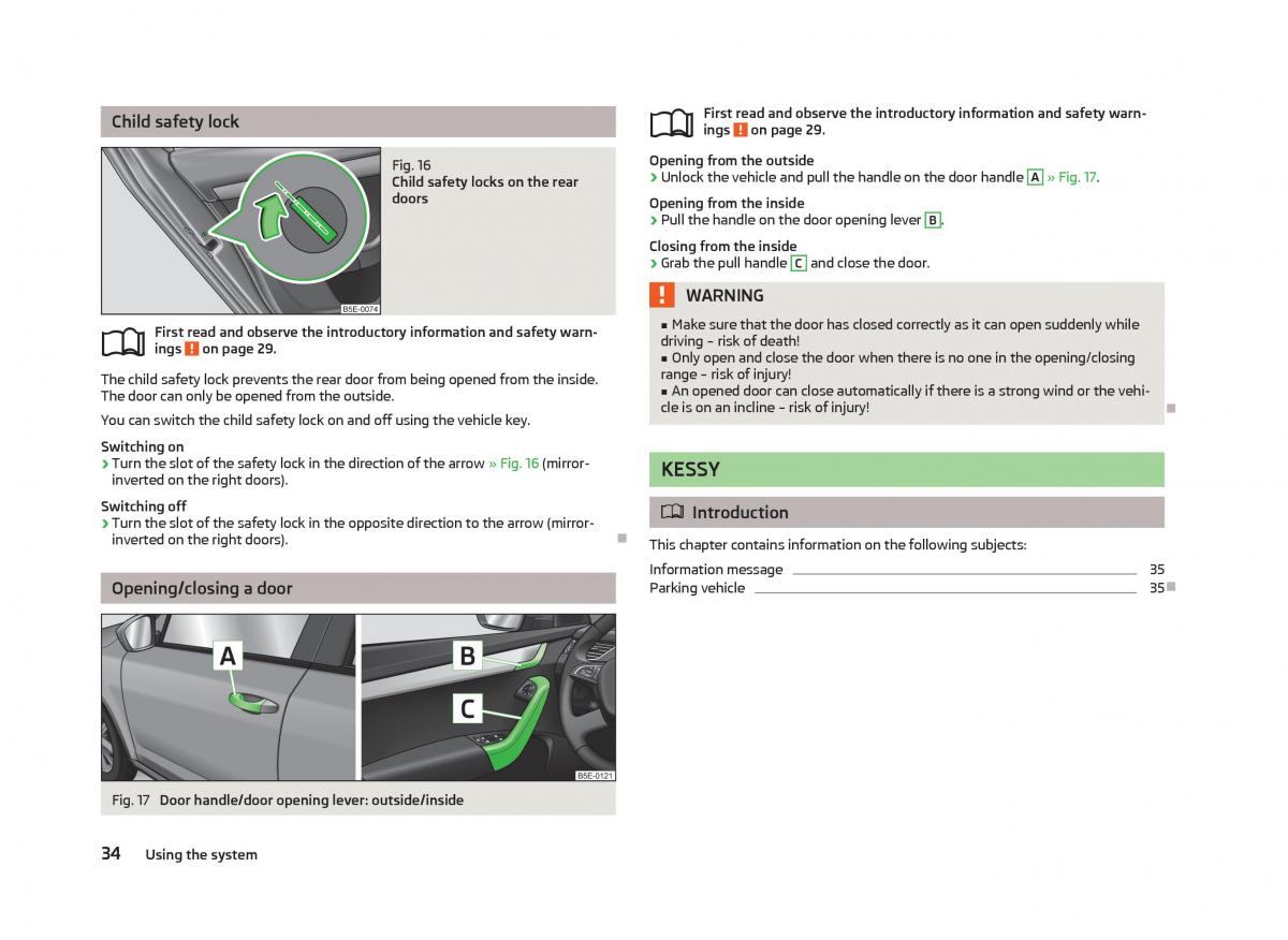 Skoda Octavia III 3 owners manual / page 36