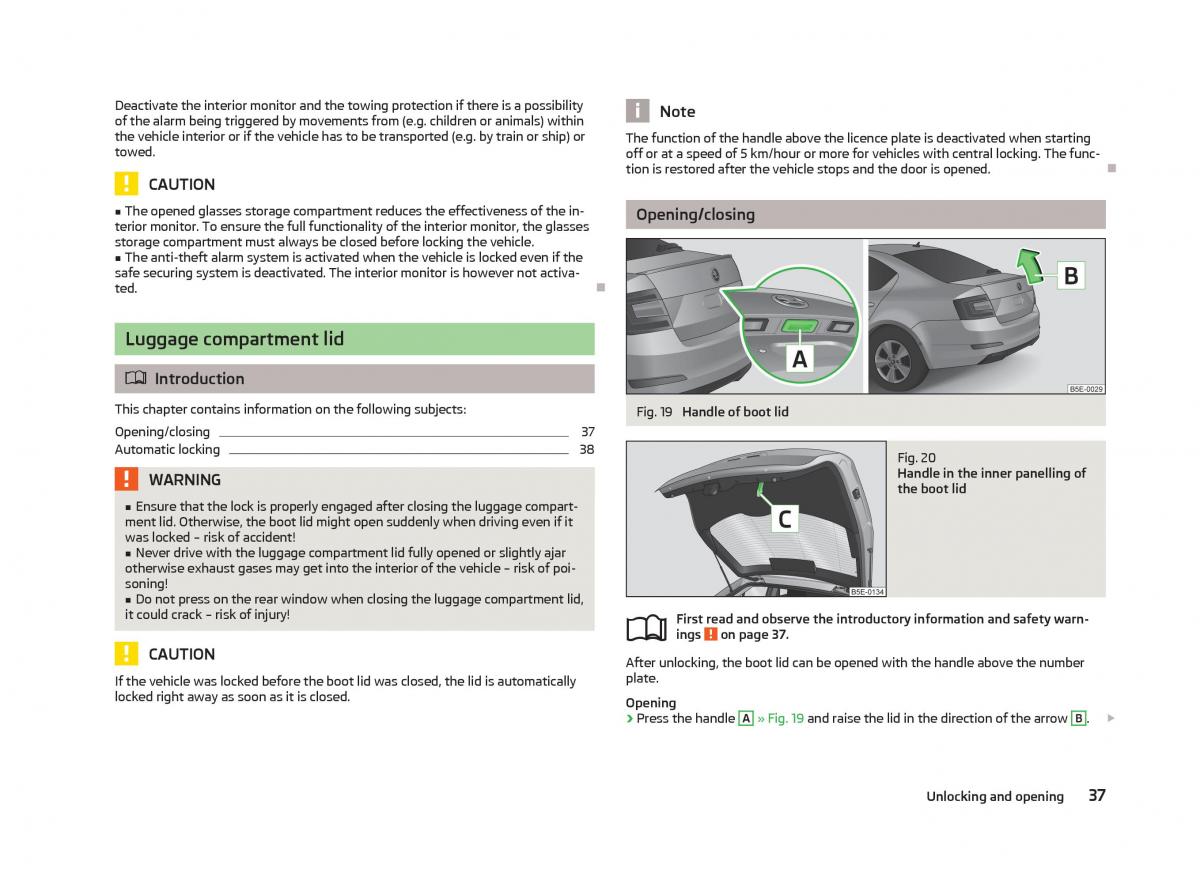 Skoda Octavia III 3 owners manual / page 39