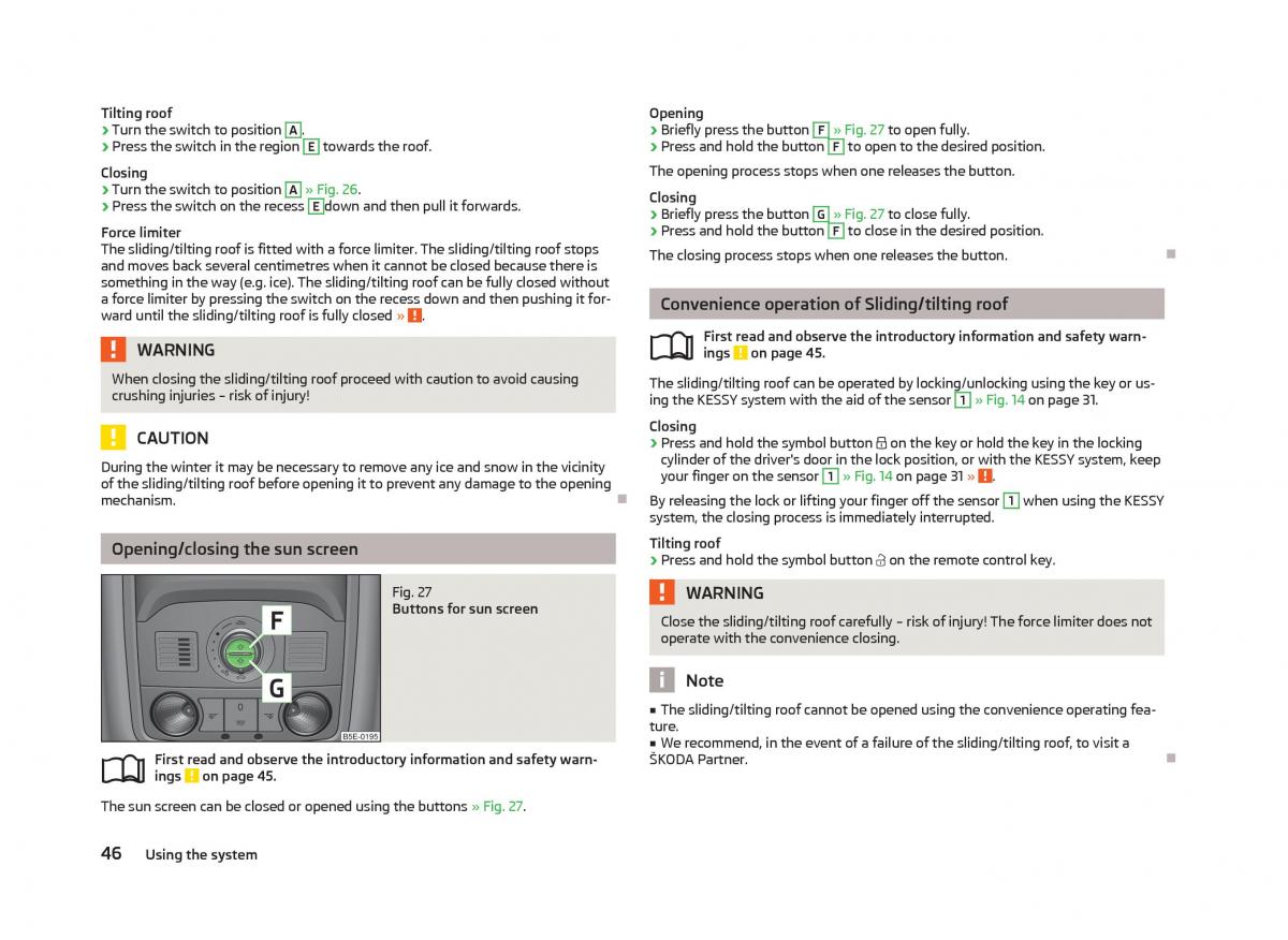 Skoda Octavia III 3 owners manual / page 48