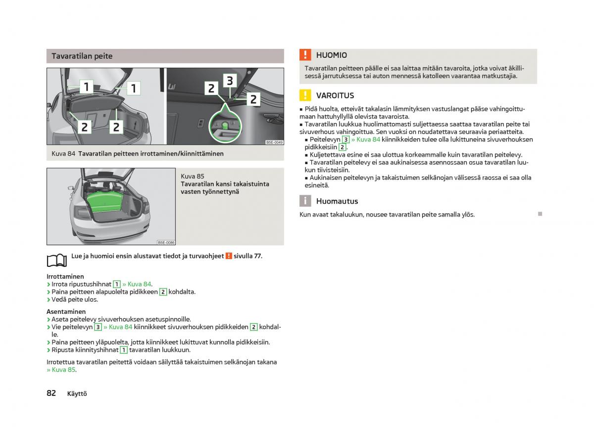 Skoda Octavia III 3 omistajan kasikirja / page 84