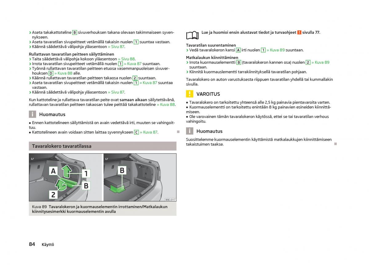 Skoda Octavia III 3 omistajan kasikirja / page 86