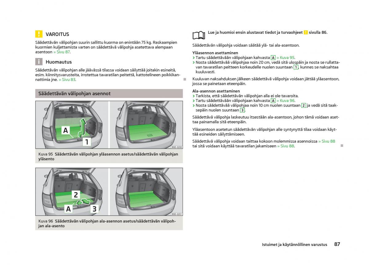 Skoda Octavia III 3 omistajan kasikirja / page 89